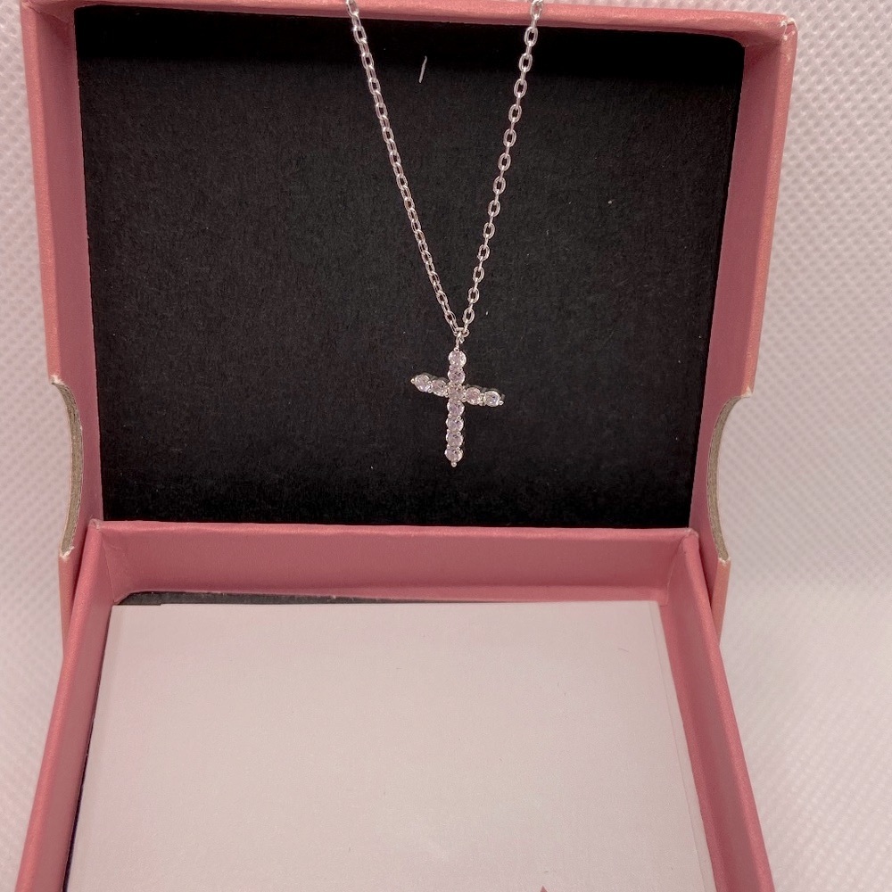 PAVOI 14K Silver Plated Cross Necklace